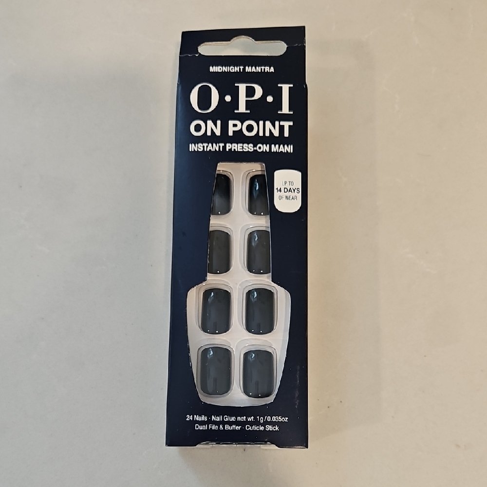 OPI Midnight Mantra Press-On Nails
